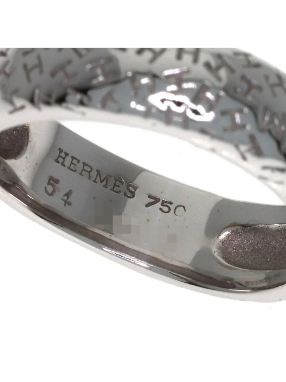 Hermes Toube 54 Ring 18k White Gold